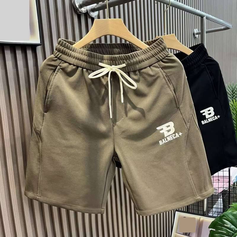 Pantaloncini da uomo oversize casual, vestibilità ampia, estivi, alla moda, sottili, modello a cinque punte._voghion.com