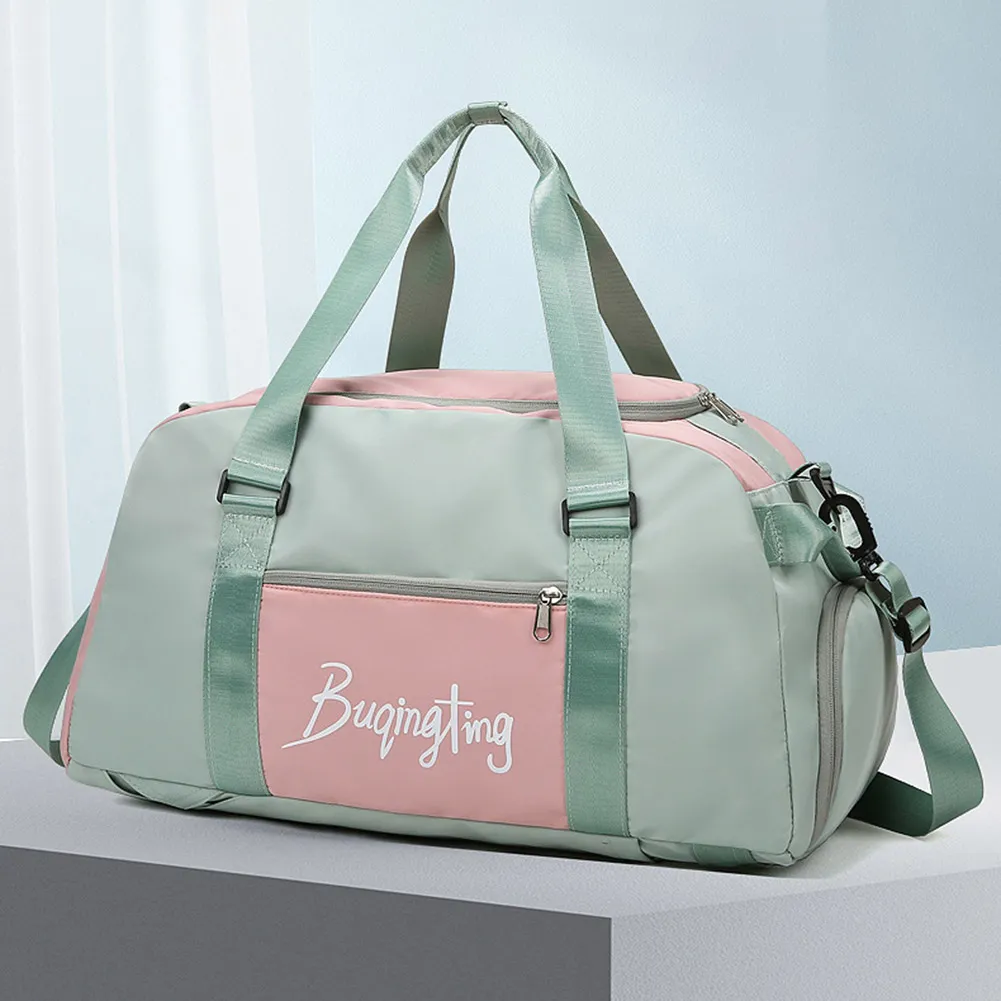 Gym Handbags Fiess Shoulder Men Women Oxford Sport Yoga Backpack Travel Tote Bag With Shoe Compartment_voghion.com