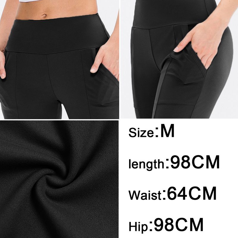 Jogginghose mit Taschen und Reißverschluss für Damen, Yogahose mit hoher Taille für das Trainingstraining_voghion.com