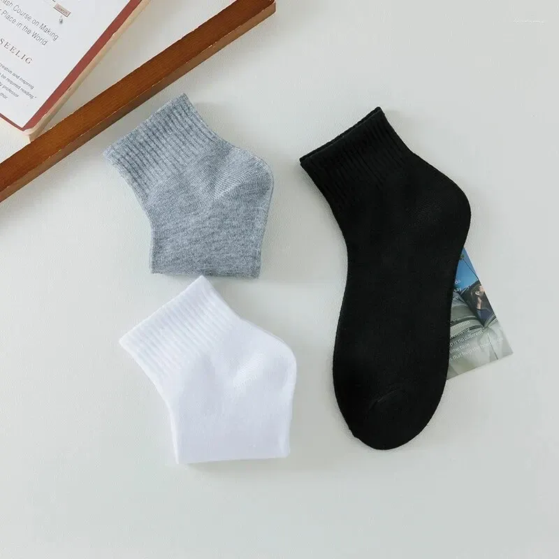Heren Soc 8 paar OND DAMES Zwart Katoen Zakelijk Middellang Zacht Warm Herfst/winter Effen Kleur Casual_voghion.com