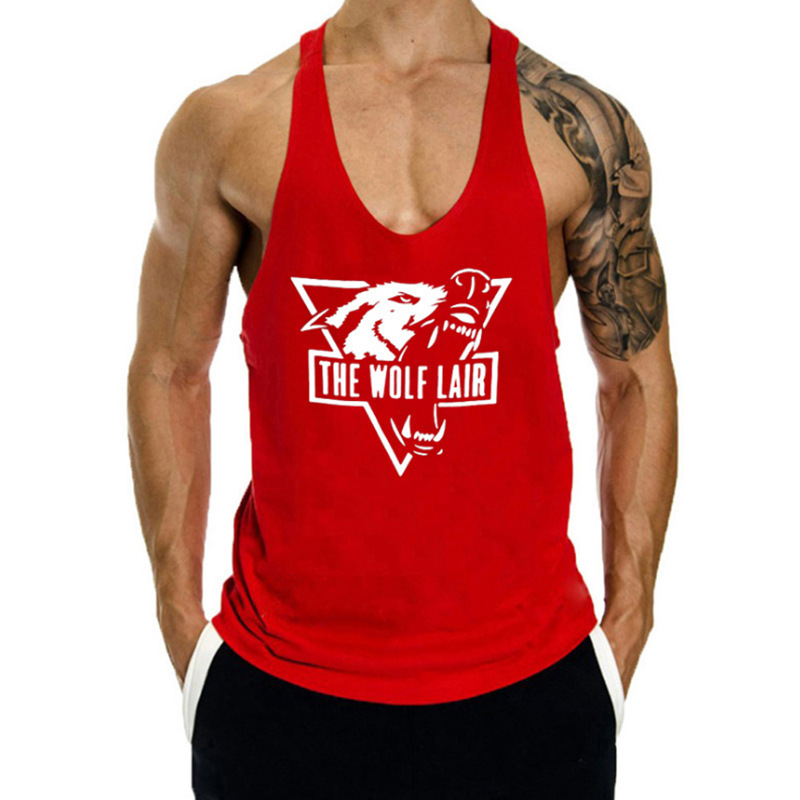 Fitnessvest, løstsiddende sportscamisole, ærmeløs T-shirt, sildebensmuskel, herretræningstøj_voghion.com