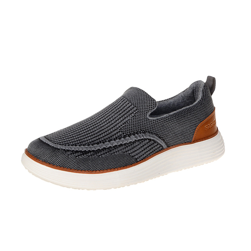 for Men's New Water Washed Casual Sports Large Size Flyknit Single Shoes_voghion.com