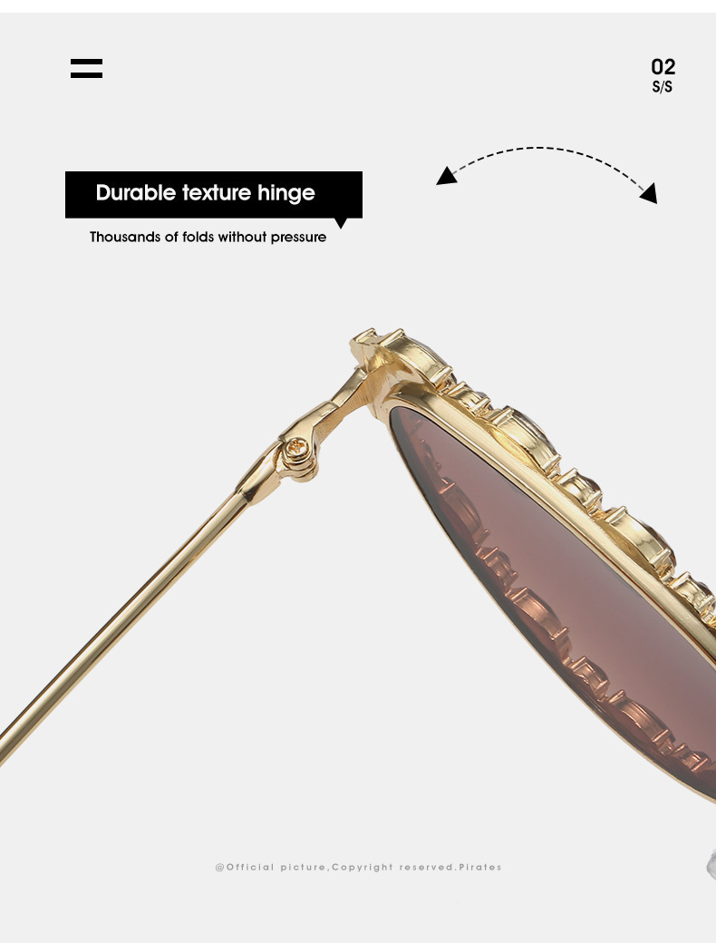 Nowe kocie oko z diamentową wkładką, metalowe geometryczne trójkątne okulary ręcznie robione, spersonalizowane okulary przeciwsłoneczne na imprezę_voghion.com