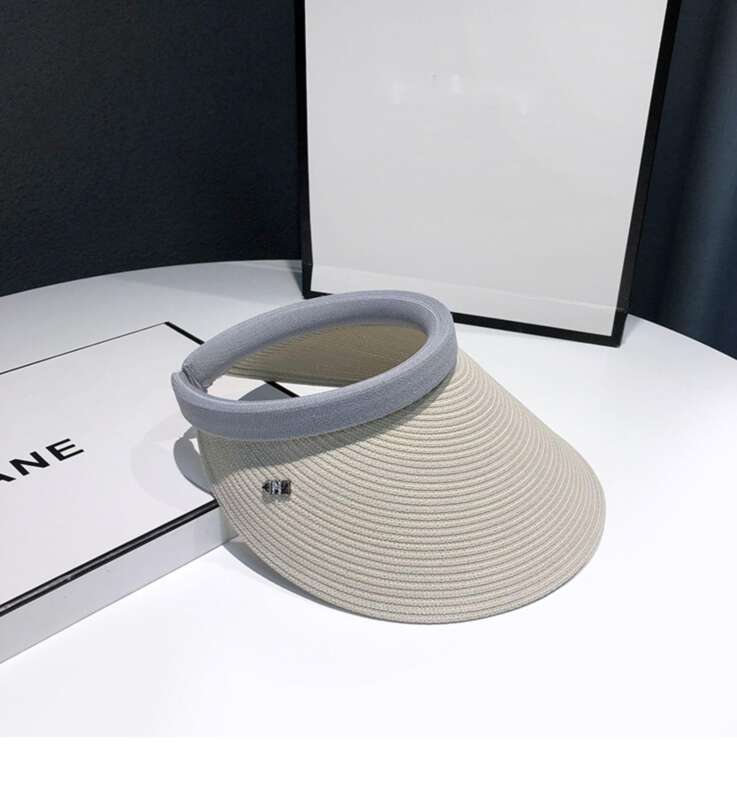 Women's Straw Visor Sun Hat For Beach Uv Protection Summer_voghion.com