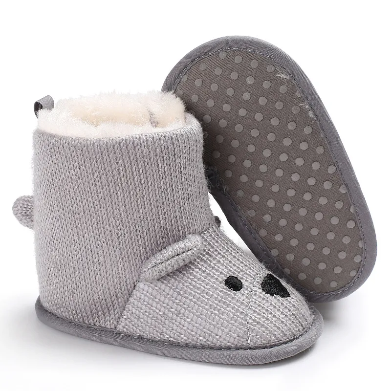 Infant Winter Baby Toddler Newborn Cute Cartoon Bear Shoes Cutefeet Girls Boys Little Kid First Walkers Snow Boots_desvips.com