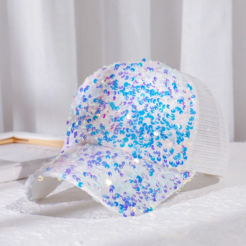Ball Caps Adult Sequined Baseball Cap For Women And Men Kpop Shiny Peaked Summer Autumn Mesh Adjustable Outdoor Travel_voghion.com