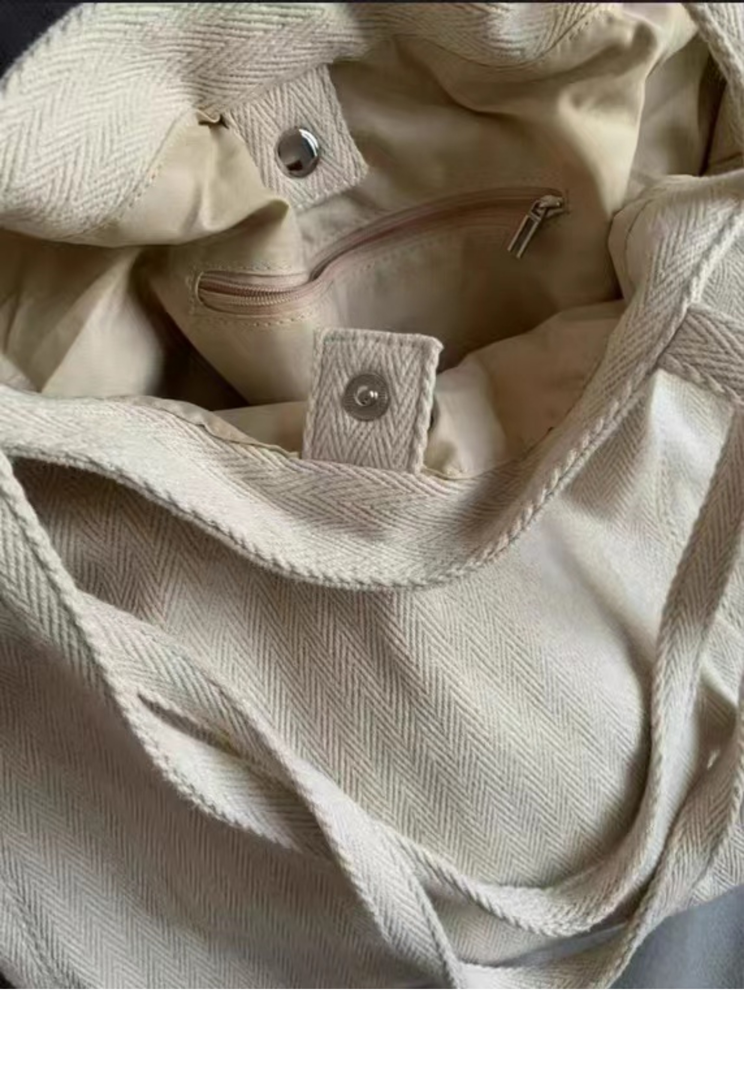 2024 New Handheld Single Simple Commuting Canvas Women's Twill Tote Casual Korean Edition Large Capacity Shoulder Bag_voghion.com