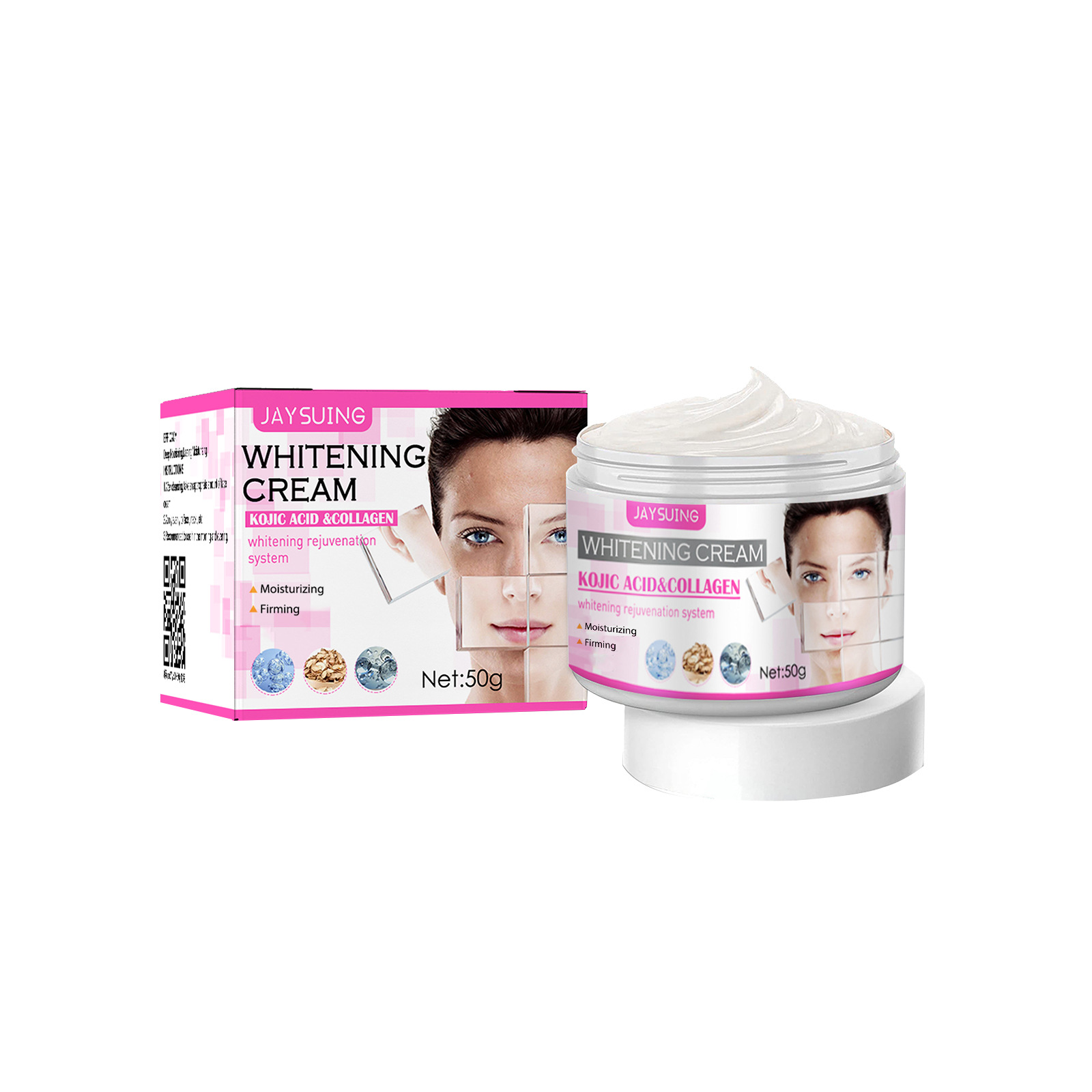 Jayswing ácido kójico rosto anti rugas hidratante clareando o tom da pele clareando manchas melanina creme rejuvenescedor_voghion.com