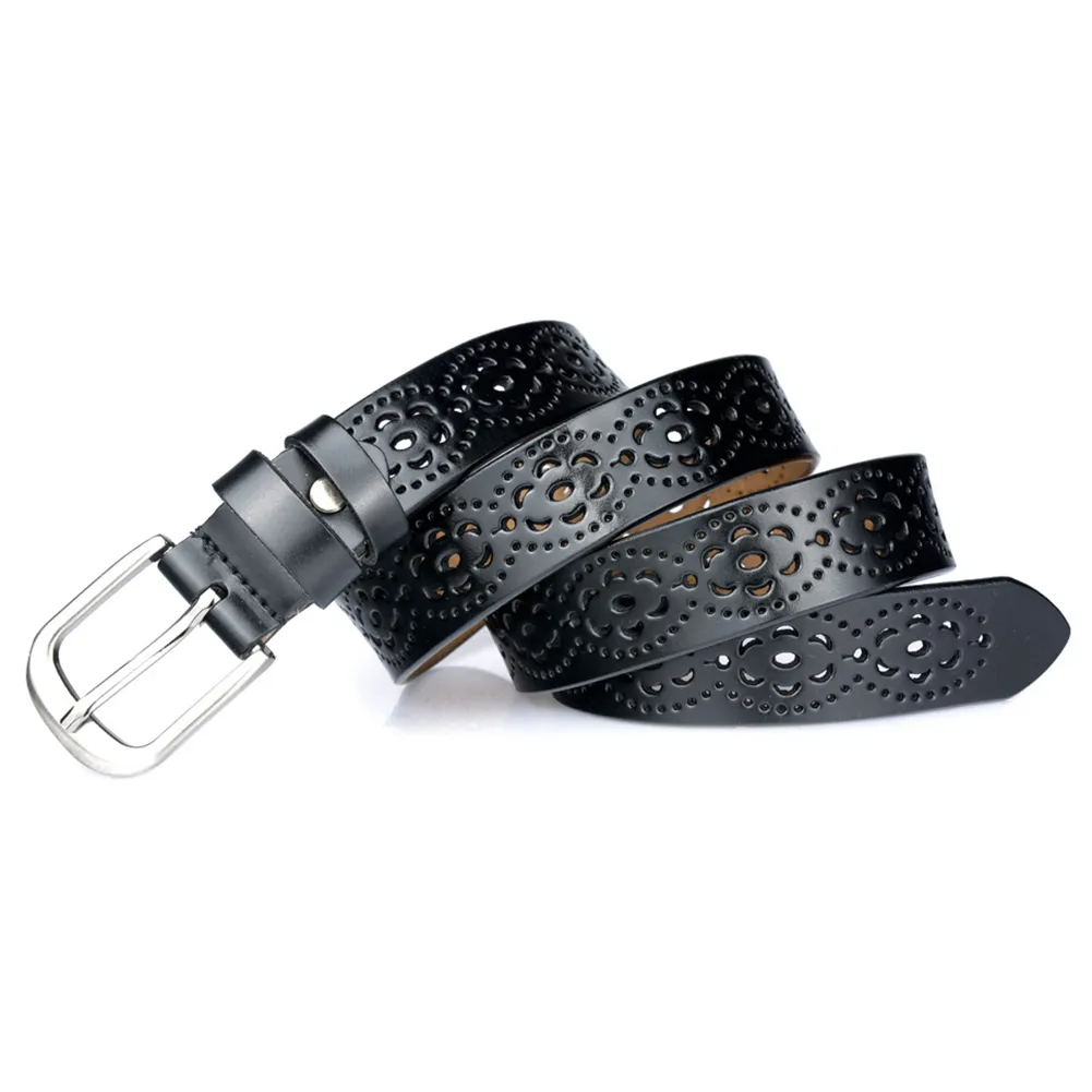 Cinture Donna Moda Larga Cintura Vera Pelle Floreale Intagliata Pelle di Mucca Per Jeans Alta Qualità Vintage Ceinture Femme Female_voghion.com