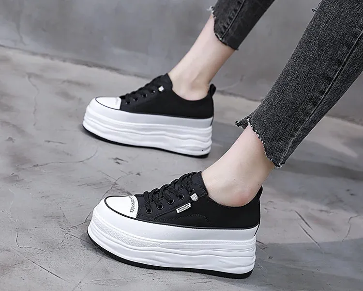 7cm rindsleder vulkanisierte plattform keilförmigen versteckte schnürsenkel schnürsenkel erhöhen lässige mode sport frauen_voghion.com