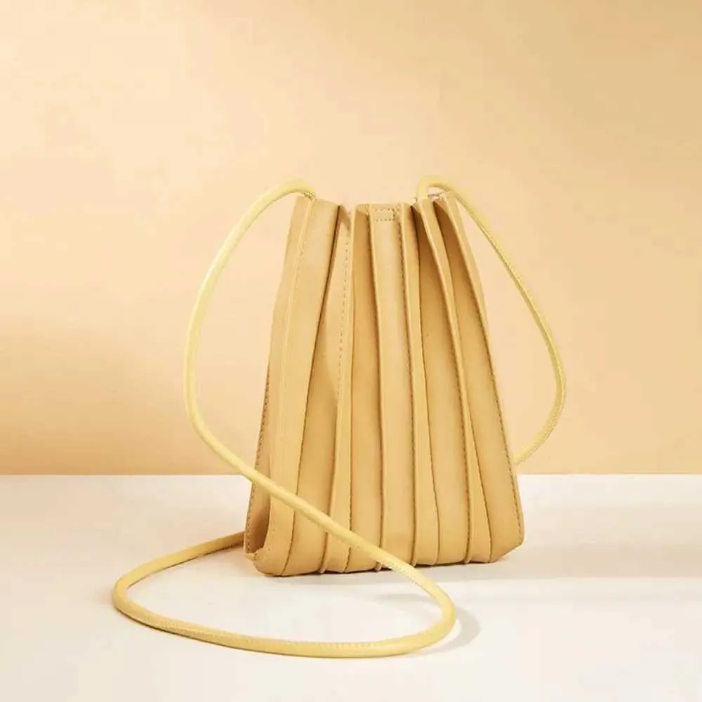 High Quality PU Mobile Phone Mini Pleated Single Shoulder Bag Durable Soft Crossbody Ba241214_voghion.com