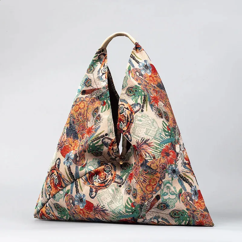 Canvas tote tas voor dames, grote schoudertas met print_voghion.com