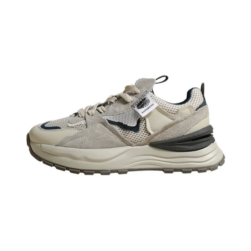 Women's Retro Chunky Running Shoes Breathable Thick Sole Trainers_voghion.com