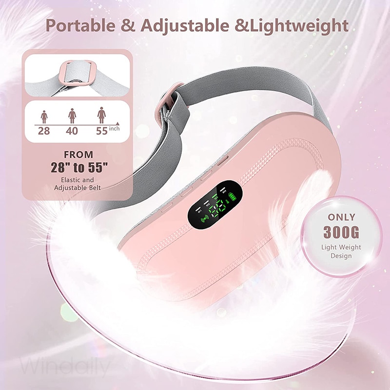 Beauty Care shop Heating Electric Menstrual Pad Smart Warm Palace Belt Abdominal Belly Vibration Massager Period Pain Relief Wa_voghion.com
