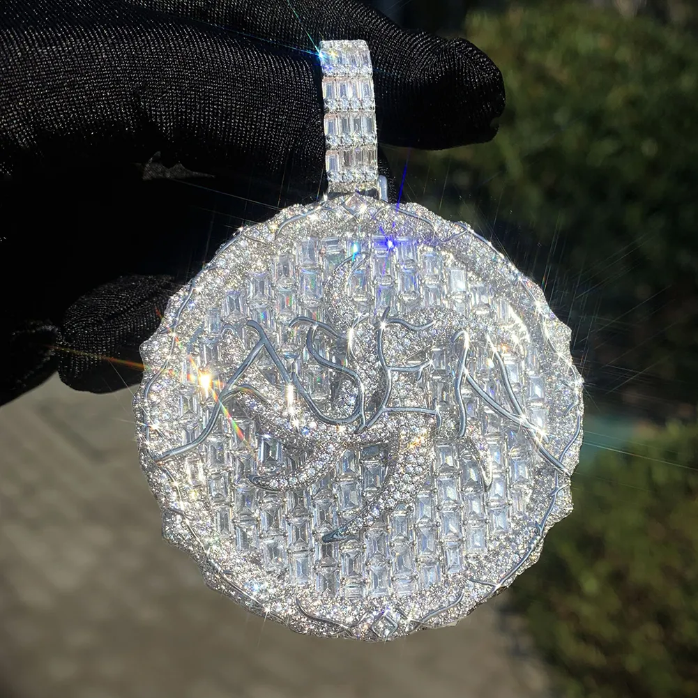 TopBling hiphop ümmarguste okkadega ripatskaelakee, täis CZ teemante, päris kullatud ehted_voghion.com