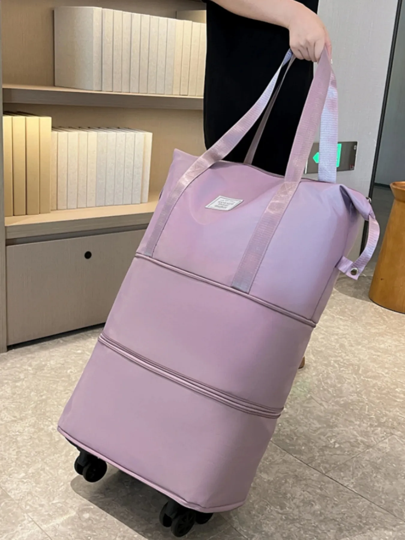 1 STK Große Kapazität Leichte Damenrolle mit Rädern Drei erweiterbare Reiseorganizer Tragbare Reisetasche 240830_voghion.com