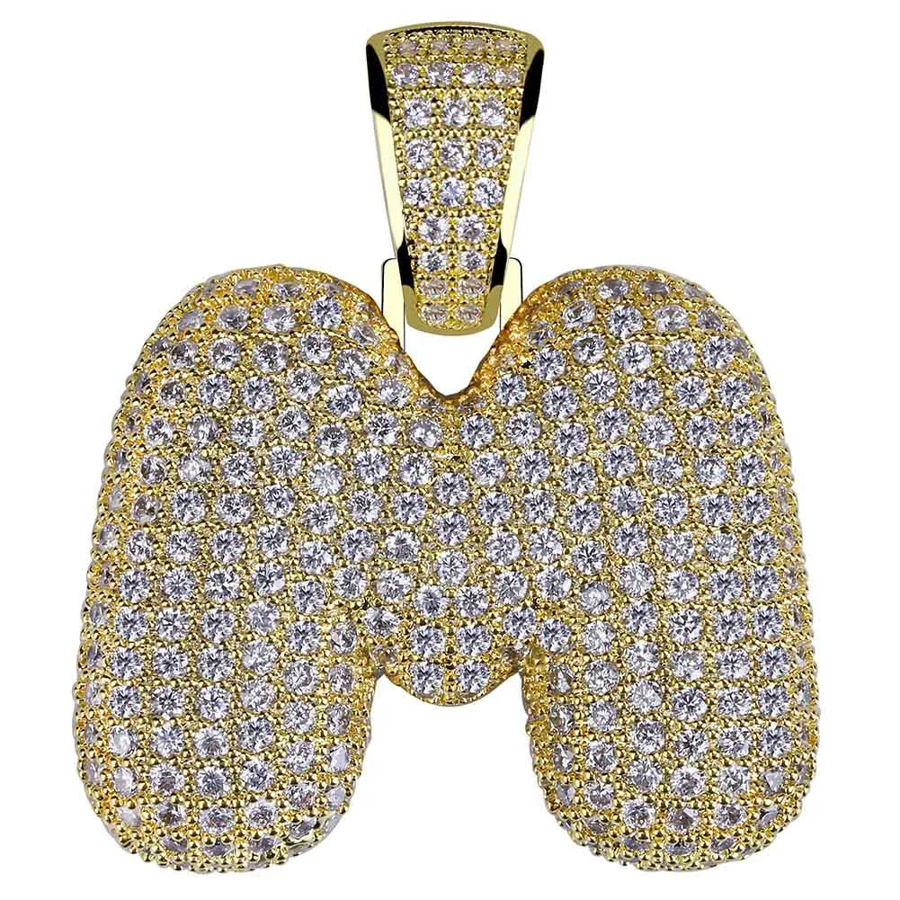 Gioielli Hip Hop da uomo, moda, collana con ciondolo a forma di lettera ghiacciata, lettere iniziali in oro, collane per uomo_voghion.com