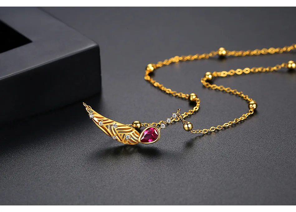 Designer Wings Aaa Zircon Necklace Minimalist Wedding Jewelry_voghion.com