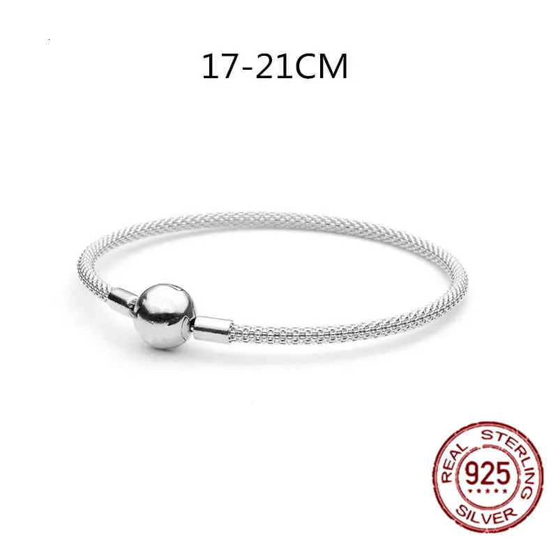 Echte Sterling Silber Perlen Schlangenkette Armband Roségolddraht passend für Original Pandra Bead Charm Damen Schmuck 2022_voghion.com