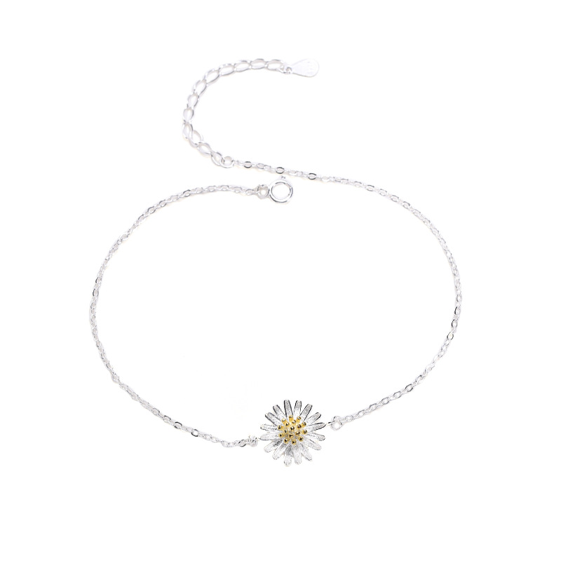 Wanying Jewelry Little Daisy Feet Catena S Argento Sterling Calzature alla moda coreana Semplice e fresco Regalo personalizzato_voghion.com