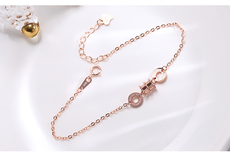 Wanying Women’s Pure Silver Double Circular Chain Link Bracelet_voghion.com