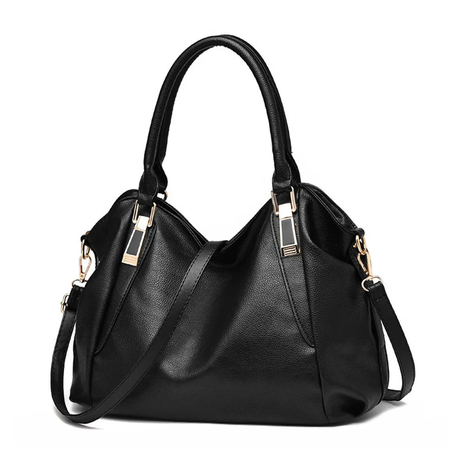 Sac à main en cuir souple tendance 2024, grande capacité, sac à bandoulière à une épaule, sac à dos élégant pour femme C241217_voghion.com