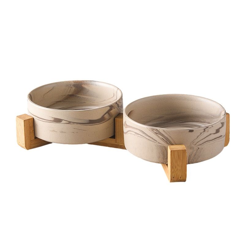 Ceramic Cat Food Dog Drinking Double Protection Cervical Pet Bowl Supplies_voghion.com