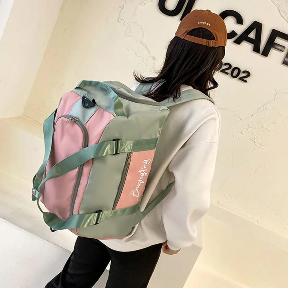 Gym Handbags Fiess Shoulder Men Women Oxford Sport Yoga Backpack Travel Tote Bag With Shoe Compartment_voghion.com