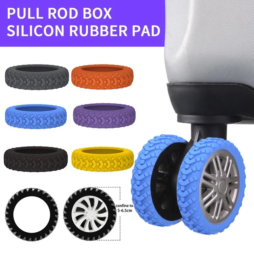 8PCS Suitcase Wheels Silicone Protection Travel Lage Caster With Silent Sound Reduce Noise Trolley Casters Cover_voghion.com