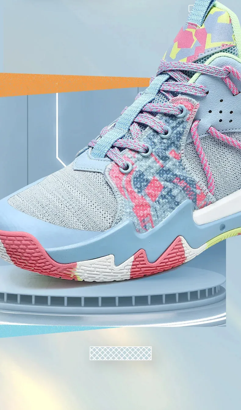 Siatkowe czarne męskie trampki Cut Mid damskie amortyzowane antypoślizgowe buty do koszykówki na zewnątrz buty sportowe_voghion.com