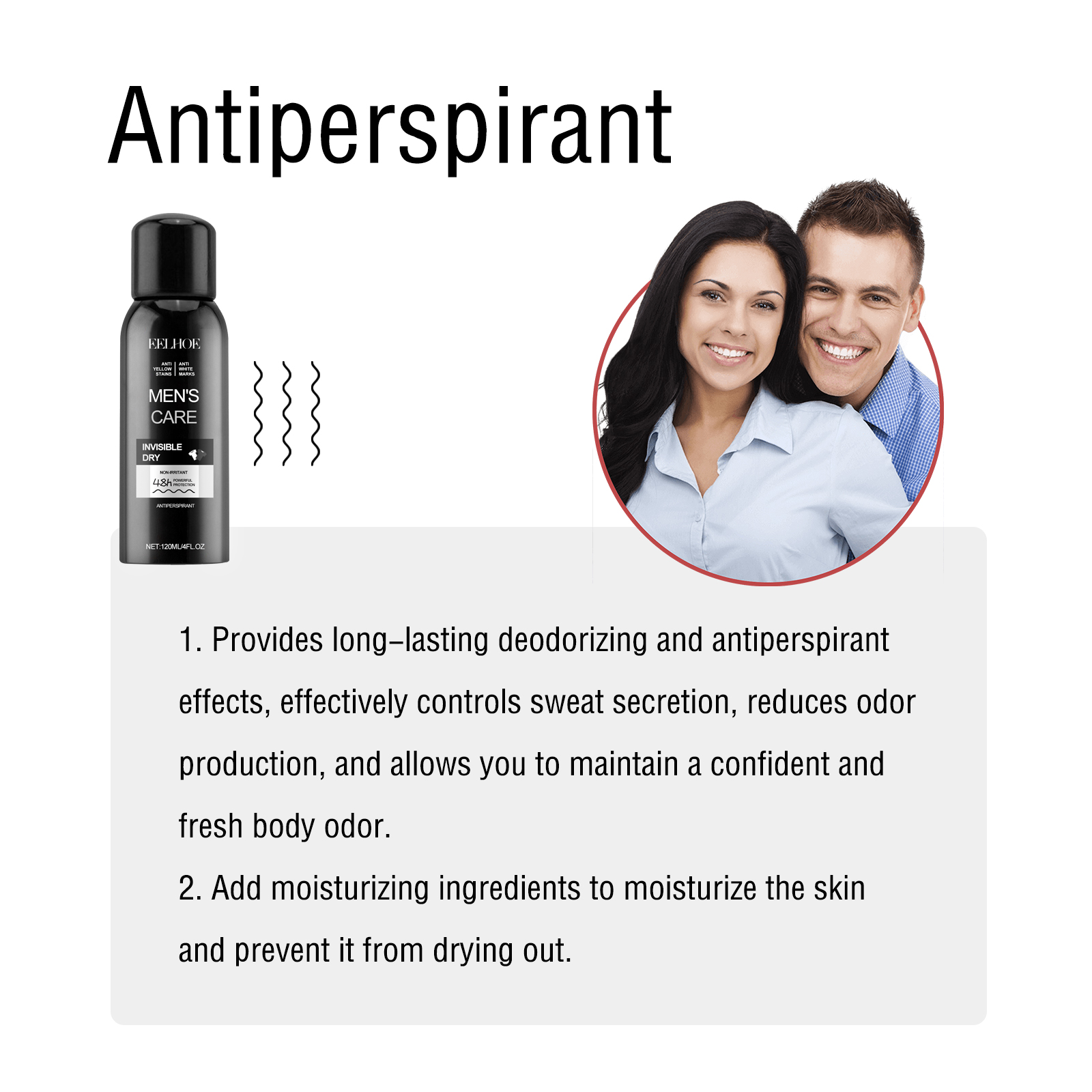 EELHOE Antiperspirant, Underarm Sweat Odor Body Odor Cleansing Refreshing Fragrance Spray_voghion.com
