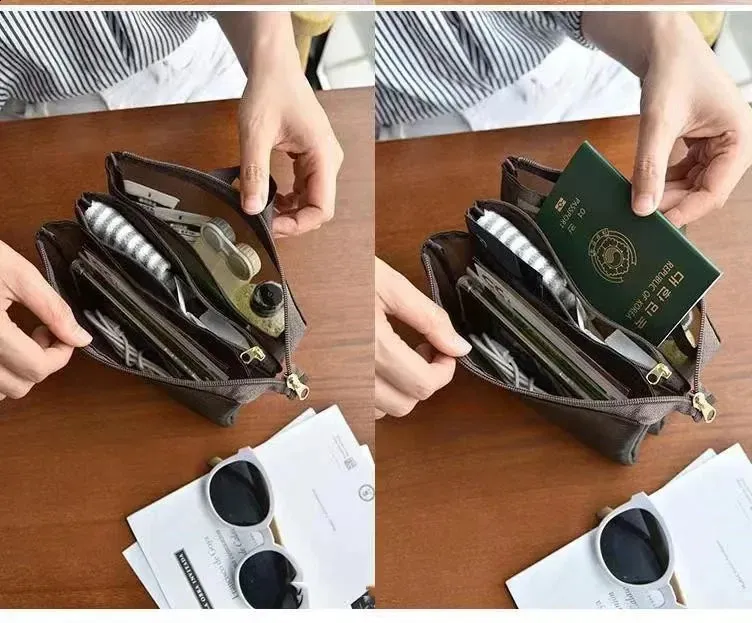 Stor kapacitet Kosmetisk hudvårdsprodukt Läppstift Necessär Makeup Organizer Case Mesh 3 lager Resetvättförvaring_voghion.com