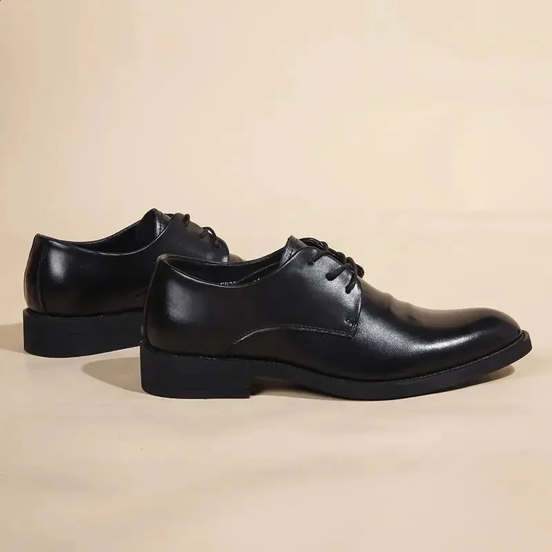 Chaussures habillées à bout pointu pour hommes, chaussures sociales noires pour hommes, chaussures de haute qualité, mode, style élégant et classique, costume tendance_voghion.com