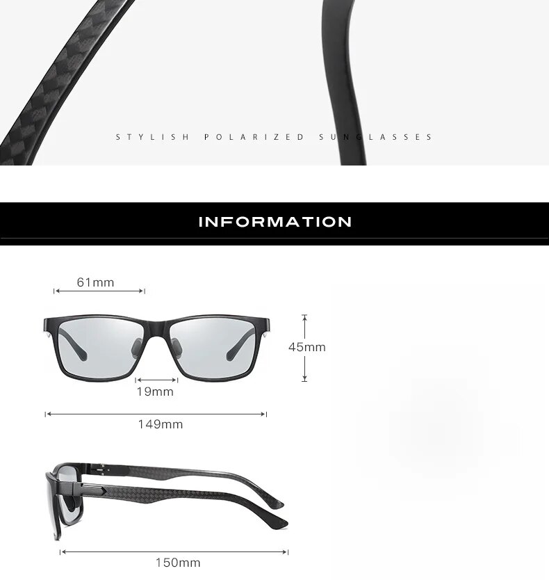 Aolong nuovi occhiali da sole in fibra di carbonio polarizzati al magnesio e alluminio visione notturna alla moda per uomo e donna_voghion.com