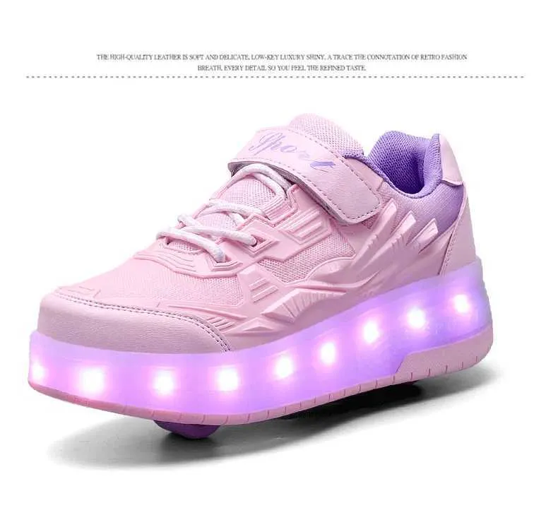 Düz Paten Erkek Kız Yanıp Sönen Işıklar İki Tekerlekli Paten Ayakkabı Led Işıklı Işıklı Spor Ayakkabılar Açık Hava Günlük Ayakkabılar_voghion.com