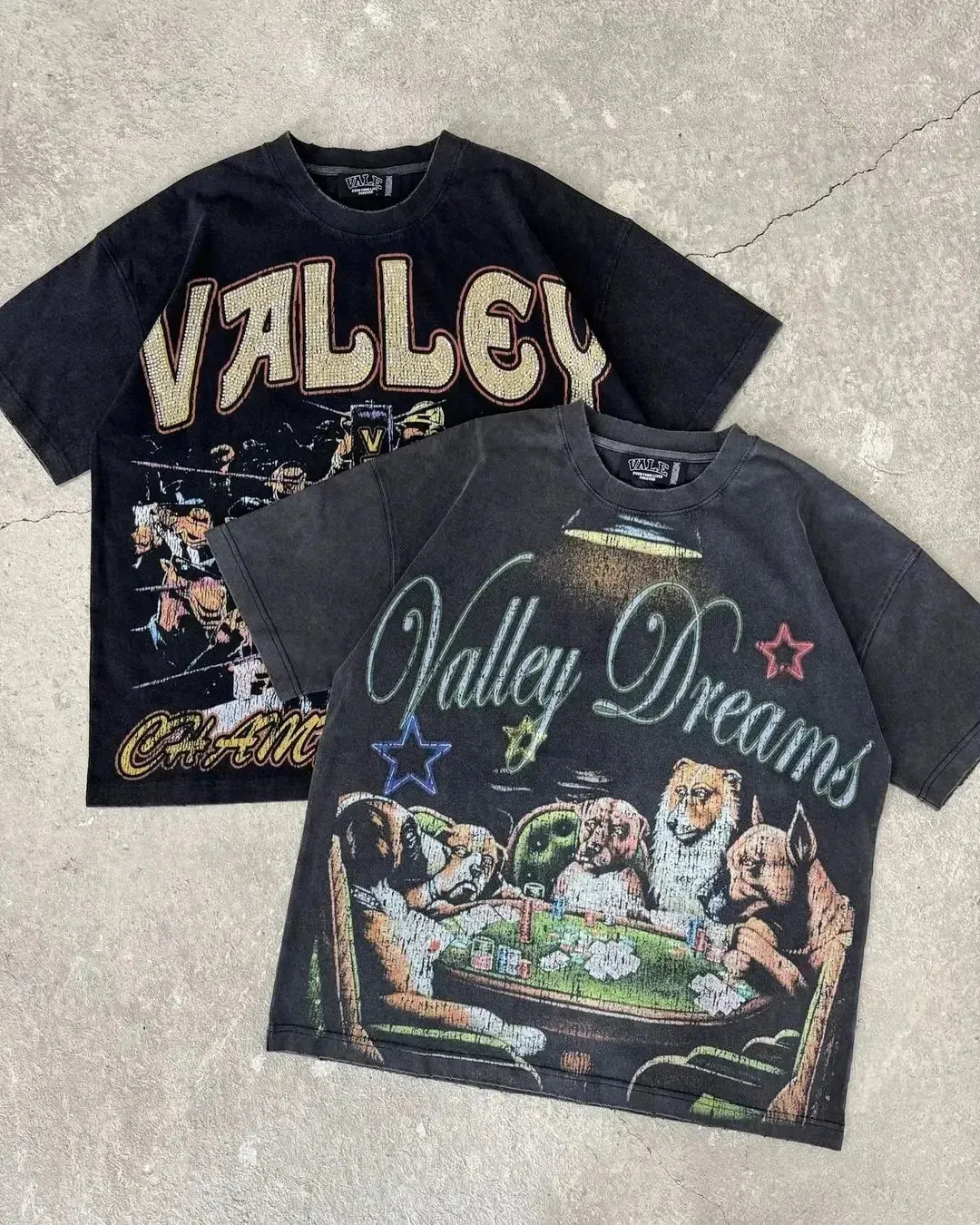 Magliette oversize con grafica grande Vintage Vale Y2k, magliette Haruku Gothic American, tutte in cotone, a maniche corte, abbigliamento da uomo_voghion.com