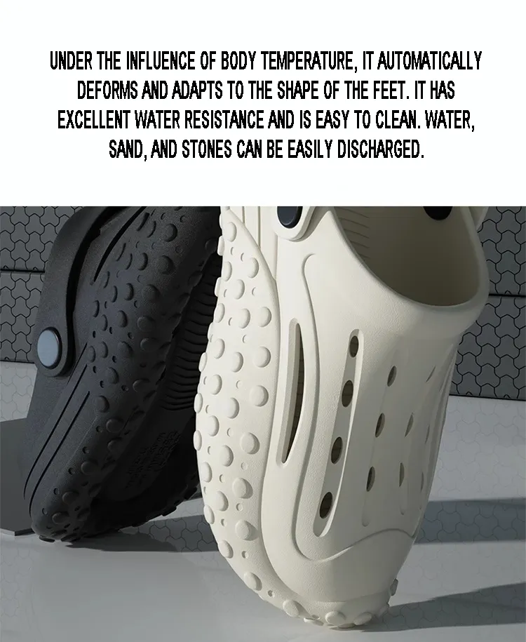 Feeg wie auf Kot treten EVA dick besohlte perforierte Schuhe lässiger Sporttrend zwei tragen Sandalen Männer und Frauen_voghion.com