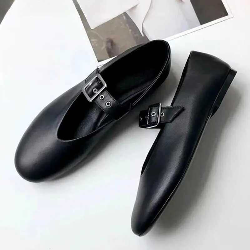 Wohnungen Frauen Loafers Designer Flache Mode Gemütliche Walking Leder Schuhe 2024 Herbst Neue Trend Sport Kleid Chaussure_voghion.com