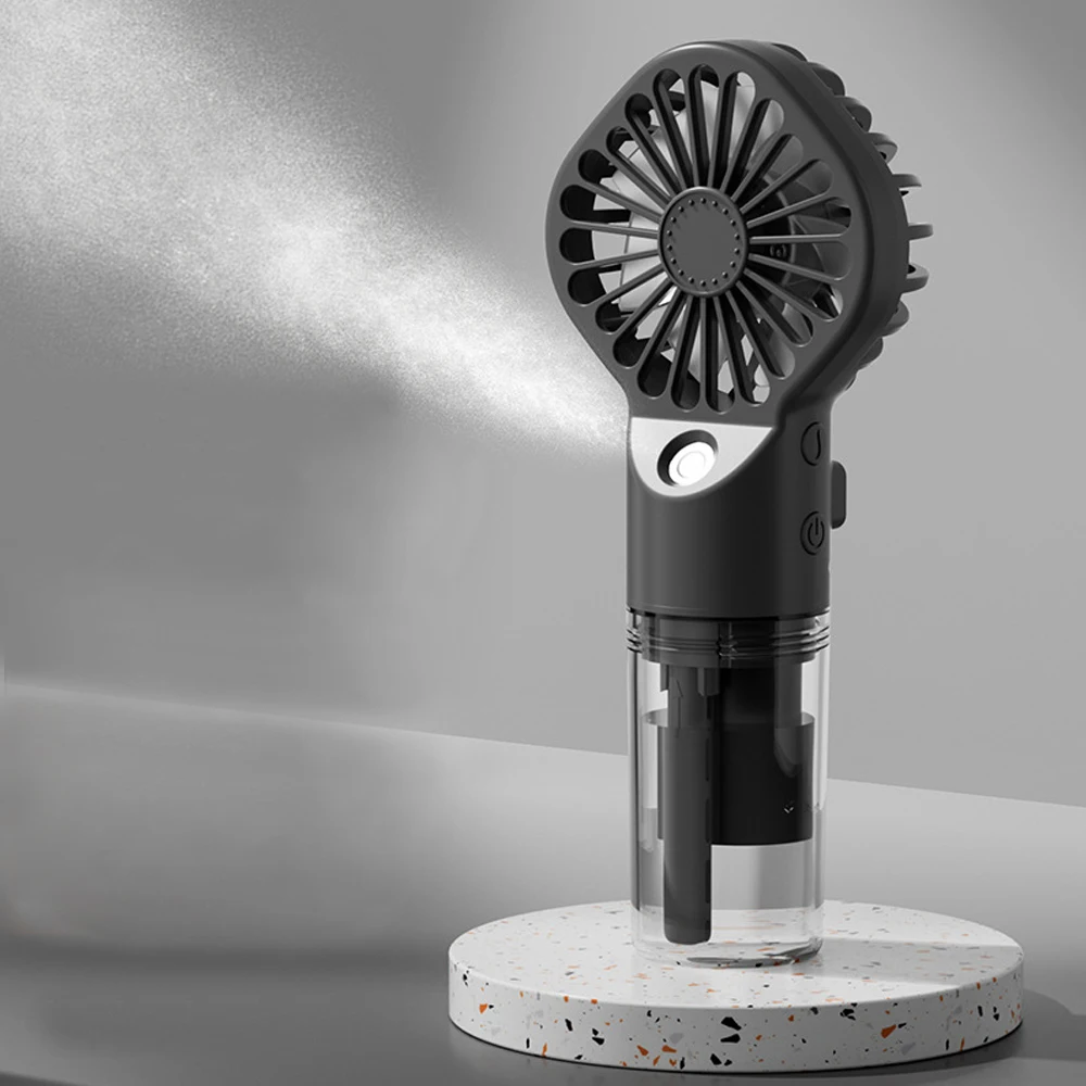 Ventilateur à brumisateur manuel rechargeable usb 4 vitesses_voghion.com
