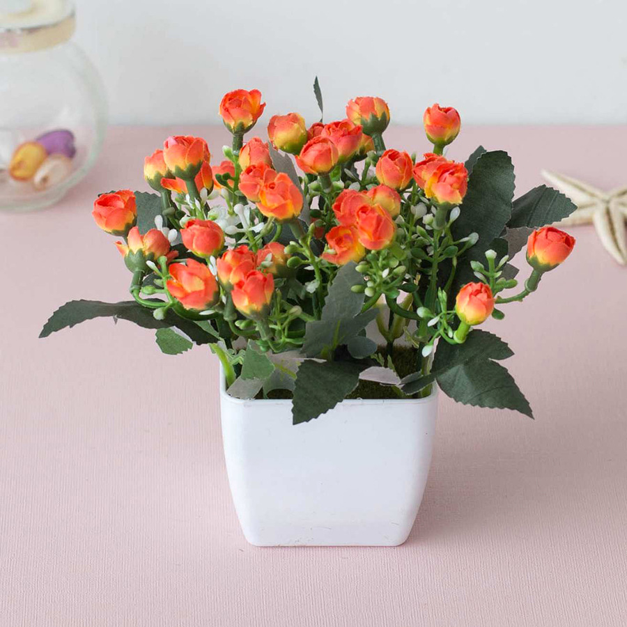 Simulazione di fiori set pavimento soggiorno mini ornamenti decorazione d'interni fiore di plastica arte tavolo da pranzo piccolo bonsai vaso di fiori_voghion.com