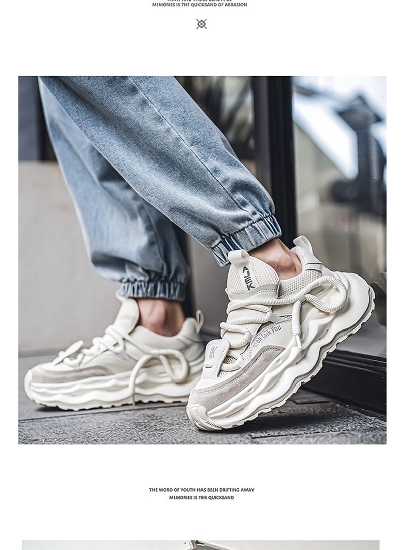 Chunky Sneakers Men Thick Sole Platform Casual Walking Shoes_voghion.com