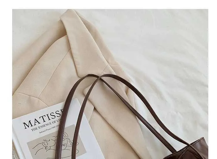 Vintage Red Womens Athletic Casual Fashion Large Capacity Leather Shoulder Bag Shopper Haruku Simple Handbag SacC241106_voghion.com