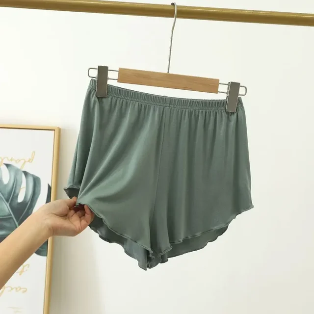 Karsti pārdotas sieviešu miega apakšdaļas, Plus izmēra 3XL modālas vasaras viengabalainas, elpojošas, vaļīgas, taisnas, īsas bikses, sieviešu mīkstas, ar augstu jostasvietu._voghion.com