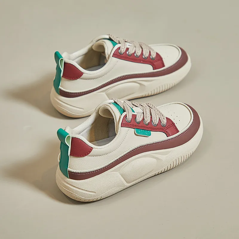 Thick Soled Shallow Low Cut Dad with Mesh for Comfortable Breathability Minimalist and Versatile Casual Board Shoes_voghion.com