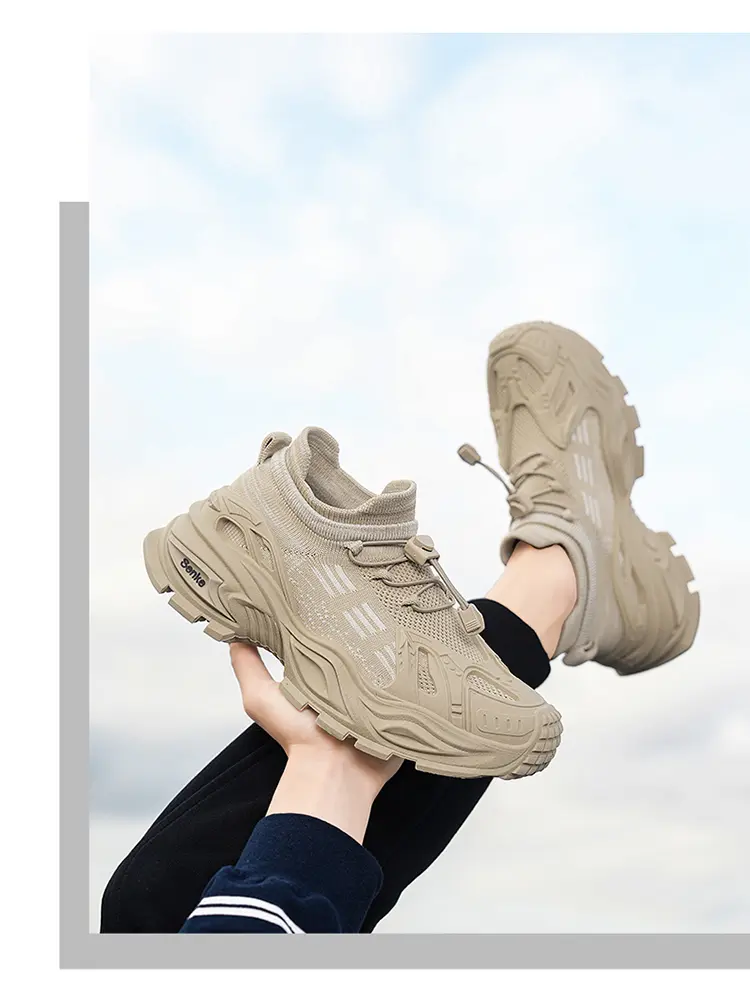 Herren Freizeitschuhe Mit Dicker Sohle Atmungsaktive Sneaker_voghion.com