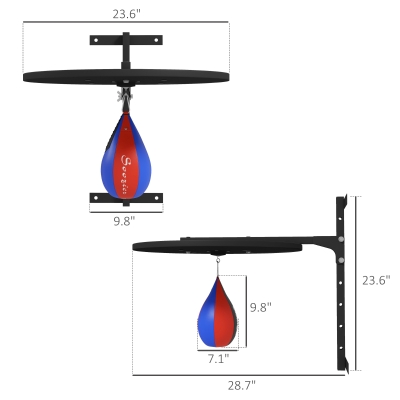Wall Mounted Speed Bag Platform, Height Adjustable Punching Bag Training Kit_voghion.com