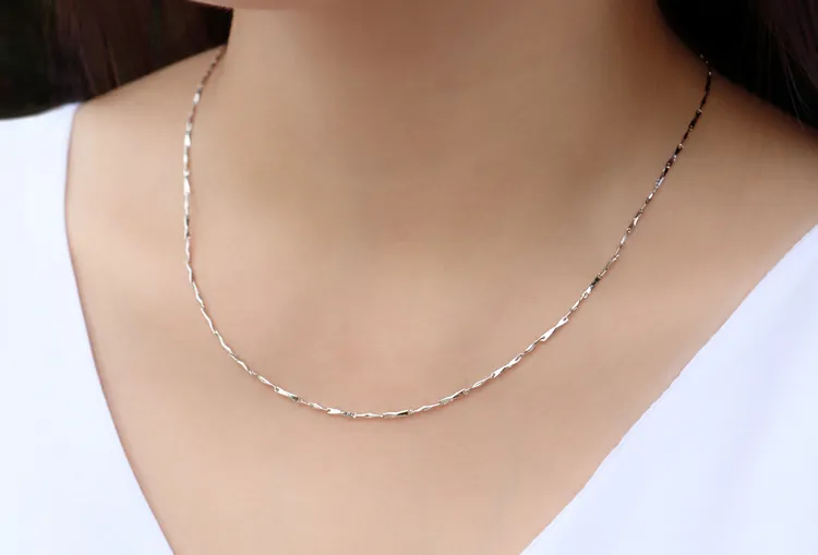 S sier plaqué colliers chaînes pour femmes tour de cou court serpent o croix vague d'eau boîte étoile brillant collier lien chaîne bricolage_voghion.com