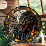 Alien Warrior Suncatcher - 8" Colorful Acrylic Art. Intergalactic Decor For Garden Or Home, Perfect As A Unique Gift._voghion.com