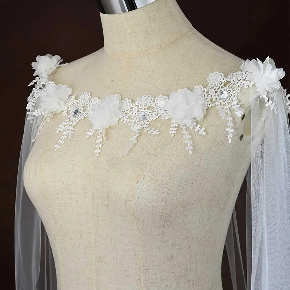 Gioielli per capelli da donna, mantella da sposa, veli, scialle lungo in stile cattedrale, accessori per abito da sposa, per la decorazione delle spalle_voghion.com