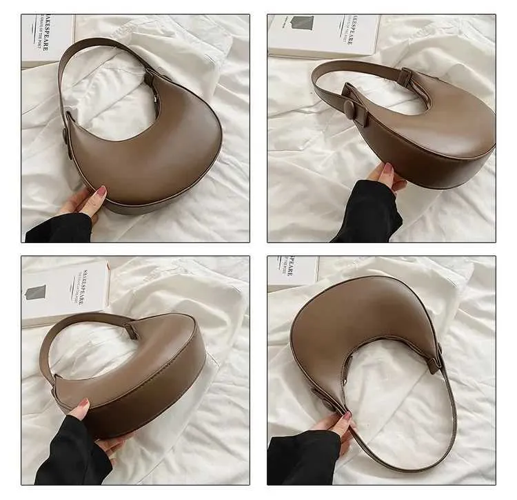 Fashion Armpit Bags For Women Cute Half Crescent Leather PU Purses And Handbags Designer Shoulder Bag Small Hand_voghion.com